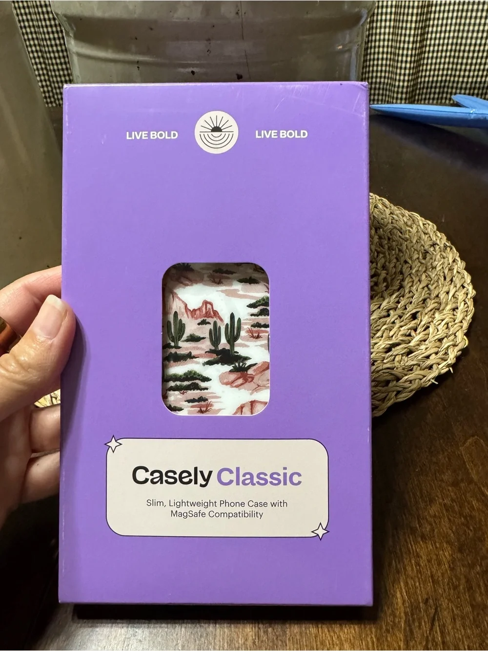Casely Classic MagSafe Case – iPhone 15 Pro Max – Desert Cactus Print – New